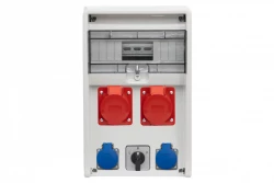 Rozdzielnica ULISSE 12M - gniazda 2x32A 5p, 2x230V, L/P(32A) /12 modułów/