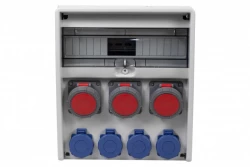 Rozdzielnica ULISSE 17M - gniazda 2x16A 5p, 32A 5p, 4x230V  IP65  /17 modułów/