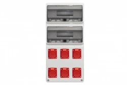 Rozdzielnica LEGATO 32M - gniazda 4x16A 5p, 2x32A 5p /32 moduły/ IP44