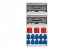 Rozdzielnica LEGATO 32M - gniazda 16A 5p, 2x32A 5p, 10x230V /32 moduły/ IP44
