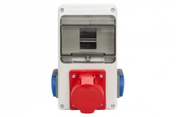 Rozdzielnica LAGO 6M - gniazda 32A 5p, 2x230V /6 modułów/ IP44