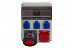 Rozdzielnica CAJA 12M - gniazda 16A 5p, 63A 5p, 3x230V /12 modułów/ IP44