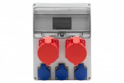 Rozdzielnica LAGO 11M - gniazda proste 2x16/5, 3x230V /11 modułów/ IP44