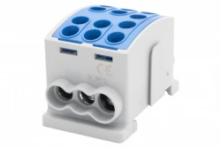Zacisk HLK 100A-3 (1x25,2x16 / 1x25,2x16) Al/Cu  - niebieski