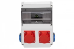 Rozdzielnica LAGO 10M - gniazda 16A 5p, 32A 5p, 2x230V /10 modułów/ IP44