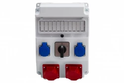Rozdzielnica CAJA 11M - gniazda 2x16A 5p, 2x230V, 0/1(32A) /11 modułów/ IP44