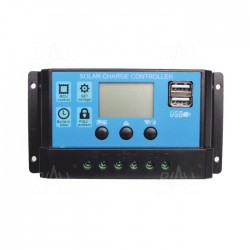 Regulator ładowania solarny PWM NVYJSS10A 10A 12/24V, PV25V/50V LCD, USB