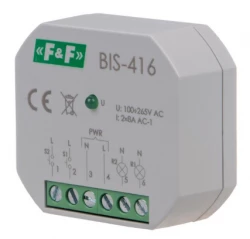 BIS-416 Przekaźnik impulsowy dwukanałowy 8A 2Z 230V AC