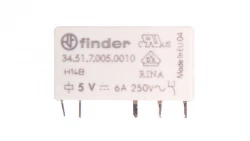 Wąski przekaźnik elektromagnetyczny 1P 6A 5V DC do płytki drukowanej 34.51.7.005.0010