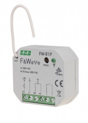 FW-R1P Radiowy pojedyńczy przekaźnik bistabilny - montaż P/t 85-265V AC/DC