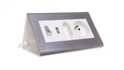 Przedłużacz biurkowy z wyłącznikiem 1x2,5A + 1x16A + USB 5V DC/2,1A OR-AE-1328
