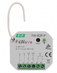 FW-R2P Radiowy podwójny przekaźnik bistabilny - montaż p/t 85-265V AC/DC