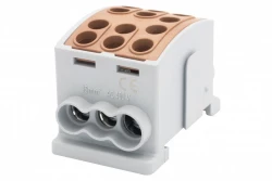 Zacisk HLK 125A-3 (1x35,2x25 / 1x35,2x25) Al/Cu  - brązowy
