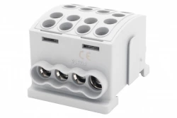 Zacisk HLK 100A-4 (1x25,3x16 / 1x25,3x16) Al/Cu  - szary