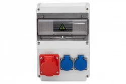 Rozdzielnica LAGO 10M - gniazda 32A 5p, 2x230V /10 modułów/ IP44