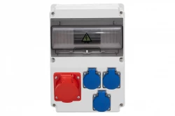 Rozdzielnica LAGO 10M - gniazda 32A 5p, 3x230V /10 modułów/ IP44