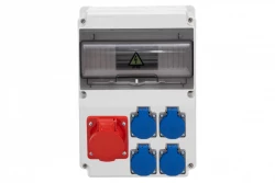 Rozdzielnica LAGO 10M - gniazda 16A 5p, 4x230V /10 modułów/ IP44