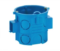 Puszka podtynkowa 60mm głęboka z wkrętami niebieska S60Dw 34069203
