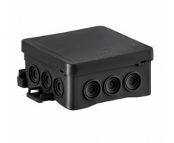 Puszka naścienna 85x40x85mm z dławnicą zintegrowaną samozatrzaskowa seria FASTBOX czarna IP54 NS6 35346107