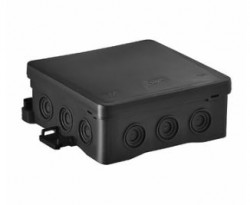 Puszka naścienna 100x40x100mm z dławnicą zintegrowaną samozatrzaskowa seria FASTBOX czarna IP54 NS7 35349107