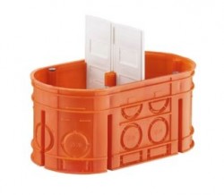 Puszka podtynkowa podwójna 60mm pomarańczowa M2x60F 33160008