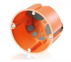 Puszka do pustych ścian fi 60mm z membranami przebiciowymi płytka E2700 pomarańczowa wiatroszczelna 83191088