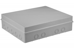 Puszka n/t hermetyczna 460x380x120 18 osłabień IP56 szara S-BOX 816