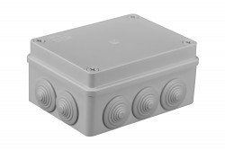 Puszka n/t hermetyczna 150x110x70 10 dławików IP55 szara S-BOX 306