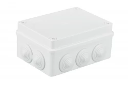 Puszka n/t hermetyczna 150x110x70 10 dławików IP55 biała S-BOX 306B