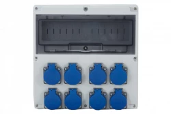 Rozdzielnica LAGO 14M - gniazda 8x230V /14 modułów/ IP44