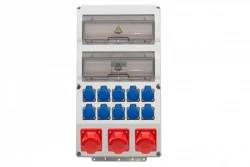 Rozdzielnica CAJA 26M - gniazda 3x32/5, 10x230V /26 modułów/ IP44