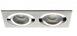 SEIDY CT-DTL250-A Oprawka halogenowa punktowa 2x50W GX5,3 aluminium szczotkowane 18282
