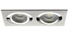 SEIDY CT-DTL250-A Oprawka halogenowa punktowa 2x50W GX5,3 aluminium szczotkowane 18282