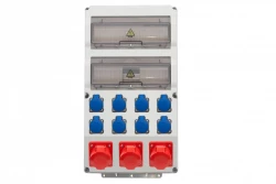 Rozdzielnica CAJA 26M - gniazda 2x16/5, 32/5, 8x230V /26 modułów/ IP44