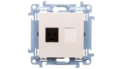 Simon 10 Gniazdo telefoniczne pojedyncze RJ12 kremowy CT1.01/41