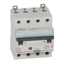 Wyłącznik różnicowo-nadprądowy 4P 20A C 0,03A typ AC P314 DX3 411187