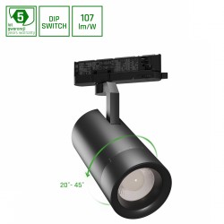 PAVA 2 NA SZYNOPRZEWÓD 3F 19-42W WW 230V 20-45ST IP20 RA90 CZARNY 5 LAT GW. Z REG. MOCY SLI033031WW_PW