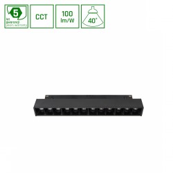 SYSTEM SHIFT SMART- GRID S oprawa liniowa 220x23x42 12W 40st czarny CCT/DIM 5 lat gw. WLD+40011_SMART