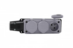 Listwa gumowa 3x230V 16A IP54 szara