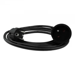 Przedłużacz 1 gniazdo 3m z/u 3x1.5mm2 CZARNY