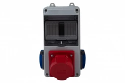 Rozdzielnica LAGO 5M - gniazda 16A 5p, 2x230V /5 modułów/ IP44