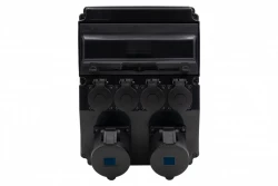Rozdzielnica CAJA 12M SCENIC - gniazda proste 2x32A 3p, 4x230V /12 modułów/ IP44