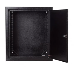 Szafa RACK 10 9U 310x300mm IP30 RAL9005 (drzwi przeszklone) SZW-10-9U-30-DS-C 19-7010SZW-10-9U-30-DS-C