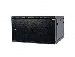 Szafa wisząca 19 6U/600mm drzwi pełne otwierane boki RAL 9005 BOCK-019-060-600-DP-C