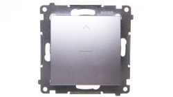 Simon 54 Premium Łącznik żaluzjowy trójpozycyjny 1-0-2 srebrny matowy DZW1K.01/43