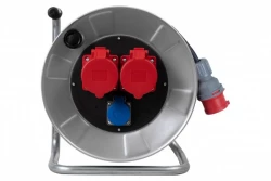 Przedłużacz siłowy na bębnie metalowym BORDO-320 16A 5p, 32A 5p, 230V, wt.16/5, OW 5x2,5 /25m/