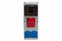 Rozdzielnica ULISSE 6M MIDI - gniazda 16A 5p, 2x230V /6 modułów/ IP44