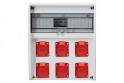 Rozdzielnica ULISSE 17M - gniazda 3x16A 5p, 3x32A 5p /17 modułów/ IP44