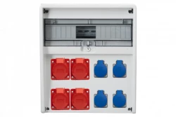 Rozdzielnica ULISSE 17M - gniazda 4x32A 5p, 4x230V /17 modułów/ IP44