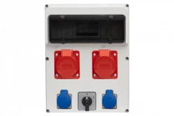 Rozdzielnica FEMO 13M - gniazda 2x16A 5p, 2x230V, 0/1(32A) /13 modułów/ IP44